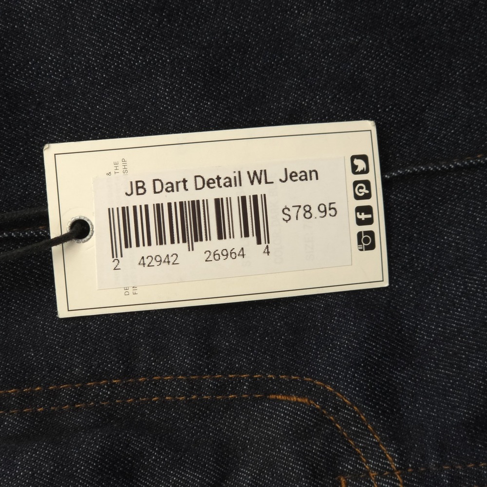 Judy Blue High Waist Dart Detail Wide Leg Jeans Dark Wash Denim Size 7/28 NWT - Picture 5 of 11
